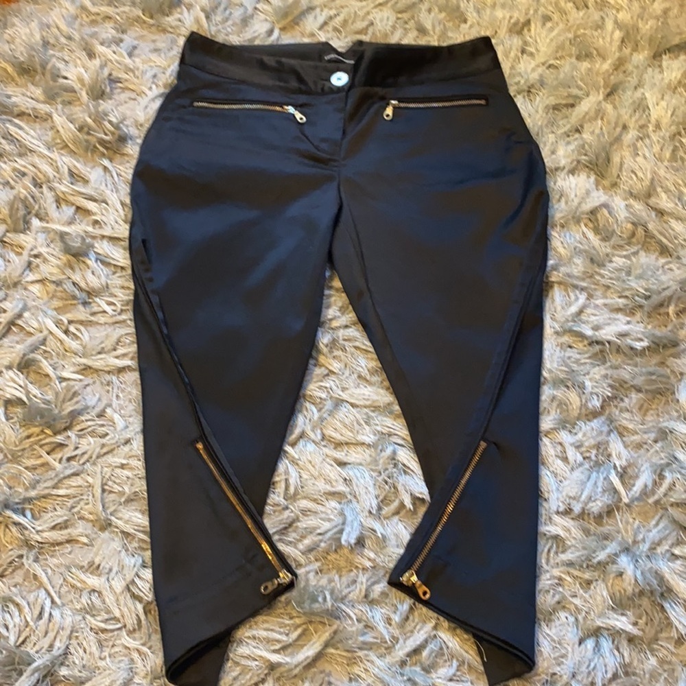 Satin Zipper Pants View 6